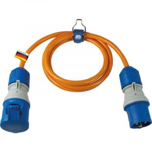 AS - Schwabe Rallonge de Camping 1,5 m – 230 V/16 A/3 Broches – Fiche CEE avec indicateur de Tension – Couplage CEE avec Couvercle Rabattable – Rallonge de Camping-Car – Fabriqué en Allemagne – IP44,