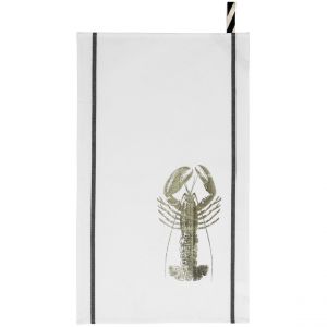 Declikdeco Torchon Homard Or Blanc 50 x 70