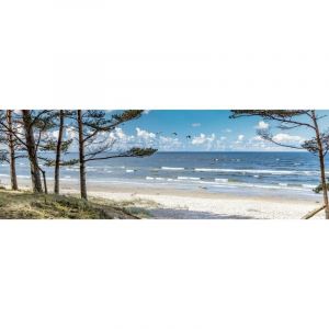 Tableau sur toile baie 30x97 cm Multicolor