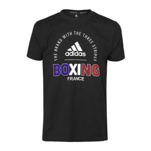 Adidas T-SHIRT BOXE National Line France Manches Noir 128