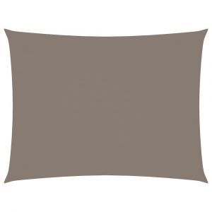 Voile toile d'ombrage parasol tissu oxford rectangulaire 6 x 8 m taupe 02_0009745