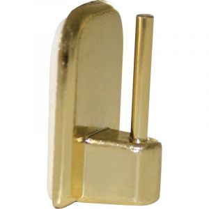 Image de Home maison Lot de 4 crochets de tringle sans per&ccedil;age d&eacute;port&eacute;s dor&eacute;s Dor&eacute; Mat 2.5x1.5 cm