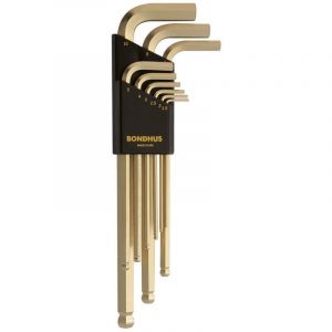 Starrett 38099 Jeu de Clés coudées longues à boule système Métrique