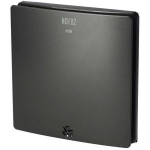 Horoz Electric Extracteur d'air simple carré flux pour salle de bain, wc, cuisine felix 100 mm anthracite 500.110.100 horoz