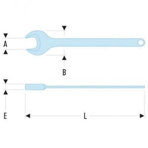 Facom 45.50 - Cl&eacute;s &agrave; fourche simple
