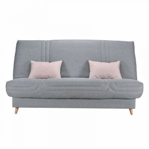 Bultex COMFORT Clic clac 3 places - Tissu gris - Made in France - L 192 x P 95 x H 101 - MONA