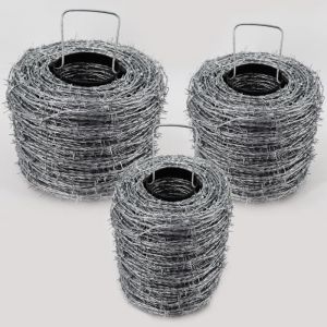 750 m fil de fer barbelé galvanisé, 1,6 / 1,7 mm pour clôture de protection contre la faune sauvage, clôture forestière, grillage noué