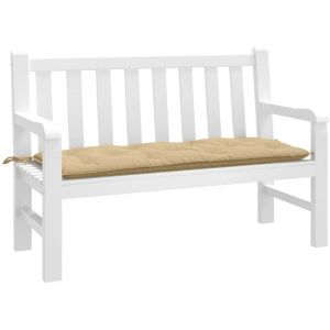 Image de VidaXL Coussin De Banc De Jardin Beige M&eacute;lang&eacute; 120x50x7 Cm Tissu