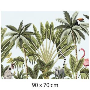Crédence cuisine adhésive autocollante jungle - 90 x 70 cm – Idéal fond de hotte