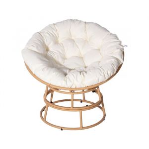 Habitat et Jardin Fauteuil Papasan Int&eacute;rieur/Ext&eacute;rieur Style Loveuse "Bali" - &Oslash;91cm - Beige