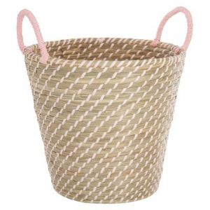 Image de PANIÈRE SEAGR ROSE ROSEAU 33X30CM