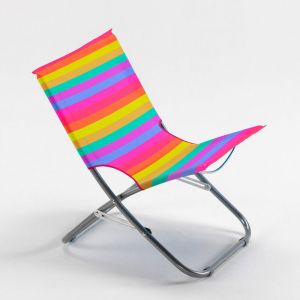 Beach and Garden Design Chaise de plage pliante multicolore facile &agrave; transporter Rodeo Rainbow