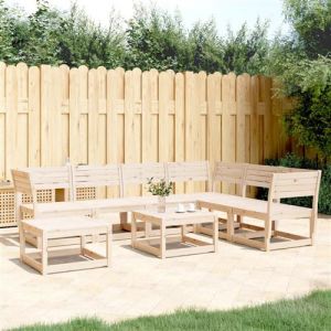 VidaXL Salon de jardin 7 pcs Bois de pin massif