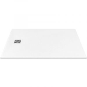 Receveur &agrave; poser ou encastrer en r&eacute;sine - Blanc - 120 x 90 cm - MIRNOSA