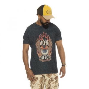 Vondutch - T-shirt Homme Coton Aucun FLY Régular Col rond Manches courtes - Gris (Pièce)