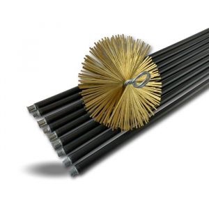 Kibros Kit ramonage classique conduit non gainé Hérisson acier 9 cannes de 1,4 m ø 200 mm - Kit classique acier long