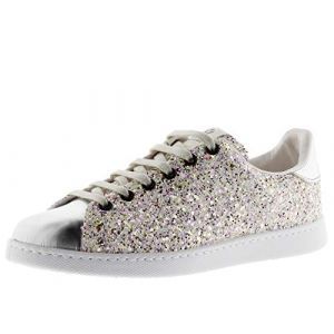 Victoria Baskets basses enfant TENIS GLITTER Argenté - Taille 26,27,28,29,30,31,32,33,34,35