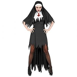 Image de Widmann 11012701 Costume d'horreur Nonne pour femme, noir, S