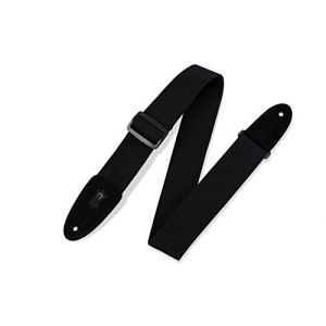 Levys Levy's MC8-BLK Sangle de Guitare Cotton Colour Suede Ends 2" - Black