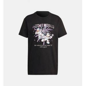Adidas T-shirt droit coton signature et personnages Disney Noir Originals - Couleur Noir - Taille XXS
