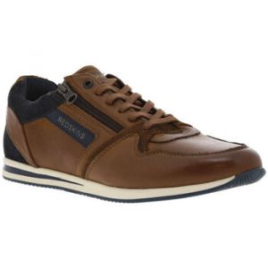 Redskins Baskets basses en cuir cognac et à lacets plats et zip