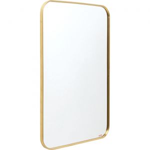 Kare Design Kare Miroir Mural Design Simply Dor&eacute; Miroir de Dressing avec Cadre pour Couloir, Salon, Chambre &agrave; Coucher, 120 x 80 cm