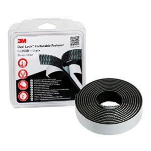 Image de 3M Dual Lock SJ354B Système Ouvrable et Refermable 25 mm x 2,5 m Noir