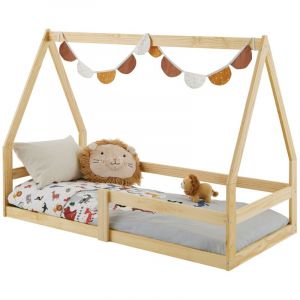 Idimex Lit cabane LUSIA 80 x 160 cm, en pin massif naturel