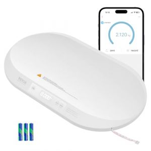 Pèse-bébé Numérique-VEVOR-Balance Bébé Intelligent Bluetooth Ruban à Mesure Intégré Fonction de Maintien et Tare