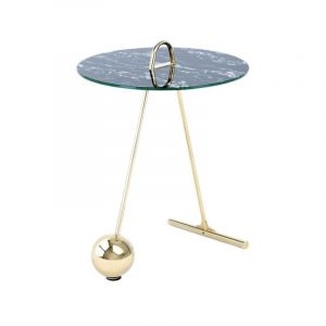 Table d'Ap Design "Pendule" 60cm Or & Noir Prix