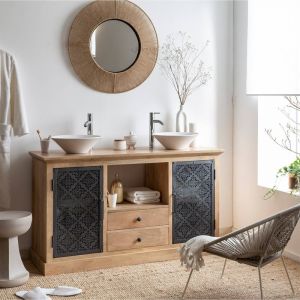 Meuble sous vasque en bois de manguier Sahara