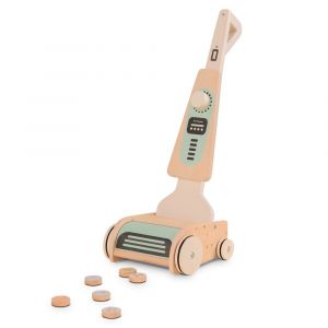 Aspirateur pour enfants en bois naturel multicolore
