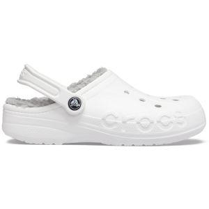 Crocs Baya Lined Clog, Sabot Unisexe, White Light Grey,