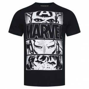 MARVEL COMICS Core Logo Hommes T-shirt FBMTS095BLK