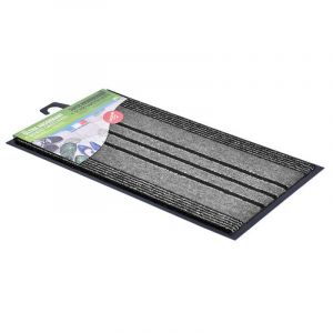 Liseré vert Tapis absorbant 2-en-1 extérieur et intérieur Tapis protection de sol anti-poussière anti-saletés