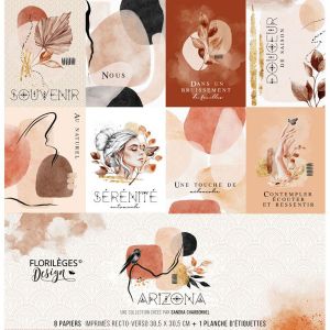 Florilèges Design Papier à motifs set Arizona 8 pcs