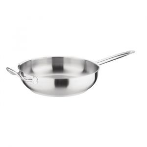 Vogue Sauteuse en acier inoxydable 30 cm, taille : 300 mm de diam&egrave;tre / 5,1 litres, compatible tout feux, po&ecirc;le compatible induction, passe au lave-vaisselle, usage professionnel et domestique, FB699