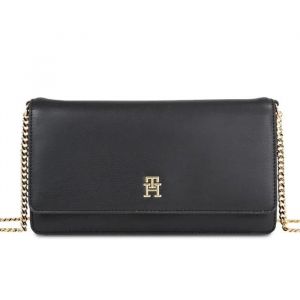 Tommy Hilfiger Pour femme. Sac ? main ? cha?ne raffin? noir Tommy Hilf