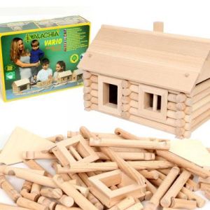 Jeu de construction de chalets en bois de hêtre VARIO 72 PCS enfants dès 5 ans