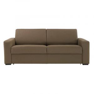 Image de INSIDE Canapé DREAMER convertible système RAPIDO couchage quotidien 160cm, cuir vachette taupe.