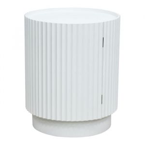 Table d'appoint Rill avec porte 49 x 40 cm blanc [en.casa]