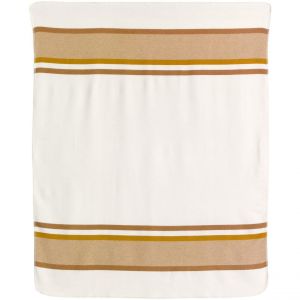 Declikdeco Plaid jacquard recyclé Gioia Ivoire 140 x 185