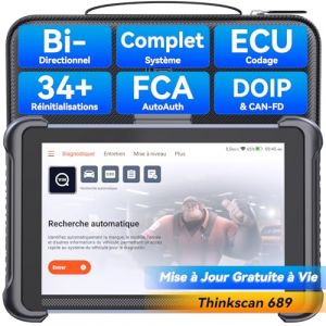 Thinkcar ThinkScan TK689 Valise Diagnostic Auto OBD2 Complet 34+ Services