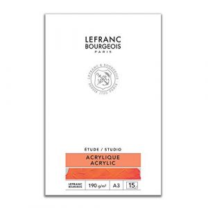 Lefranc & bourgeois Bloc papier acrylique A4 Set de 15 Feuilles
