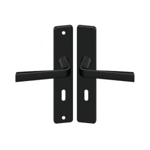 Vachette Paire de poignées de porte trou Serrure KOYA, noir