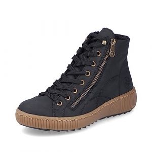 Rieker Femme Baskets Z6610, Dame Baskets Basses,Semelle intérieure Amovible,Chaussure Basse,Chaussure de Rue,Noir