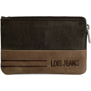 Lois - Porte Monnaie Homme Cuir Souple Petit Format - Petit Porte Monnaie Homme - Bourse Porte Monnaie Multi Rangements Anti RFID. Porte Carte Cuir., Marron foncé-Marron
