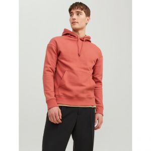 Jack & Jones Sweat à capuche Relaxed Fit Manches longues Rouge foncé