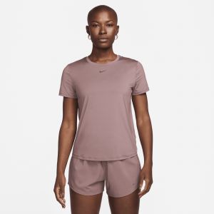 Image de Nike Training One Short Sleeve T-Shirt - Brown, Brown - Taille XS