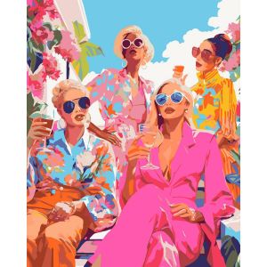 Peinture au num&eacute;ro : R&eacute;union de Divas - sans ch&acirc;ssis en bois